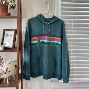 L.L.Bean Women’s Bean's Cozy Camp Hoodie Spruce Heather blue purple orange green